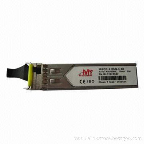 SFP BIDI 1490nm/1310nm 1.25Gbps Module LC, 10KM